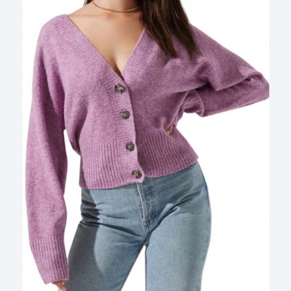 *SOLD* Astr the Label Belmont Cardigan in Purple Multi